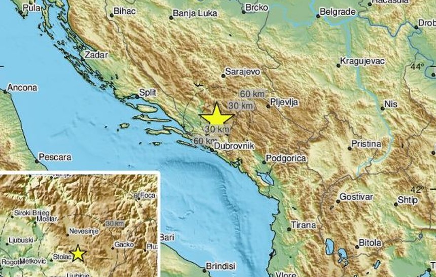 Potres Magnitude 4,4 Stupnja Kod Stoca, Osjetio Se I Na Dubrovačkom ...