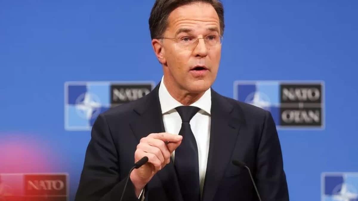 Glavni tajnik NATO-a Mark Rutte na konferenciji za novinare u Bruxellesu, 12. veljače 2025.