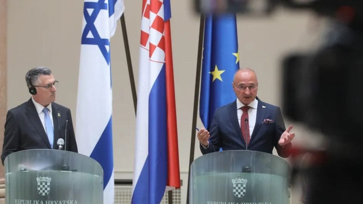 Zagreb, 9. rujna 2025. – Gideon Sa'ar i Gordan Grlić Radman na zajedničkoj konferenciji za medije