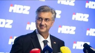 Zagreb, 16. rujna 2025. – Andrej Plenković daje izjavu nakon sjednice Predsjedništva i Nacionalnog odbora HDZ-a.