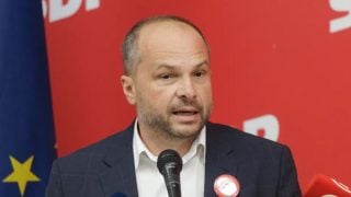 Zagreb, 27. rujna 2025. – Sjednica Glavnog odbora SDP-a, na fotografiji Siniša Hajdaš Dončić.