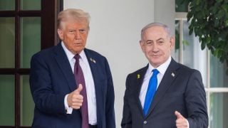 Donald Trump i Benjamin Netanyahu u Bijeloj kući tijekom razgovora o mirovnom planu za Gazu, 29. rujna 2025.