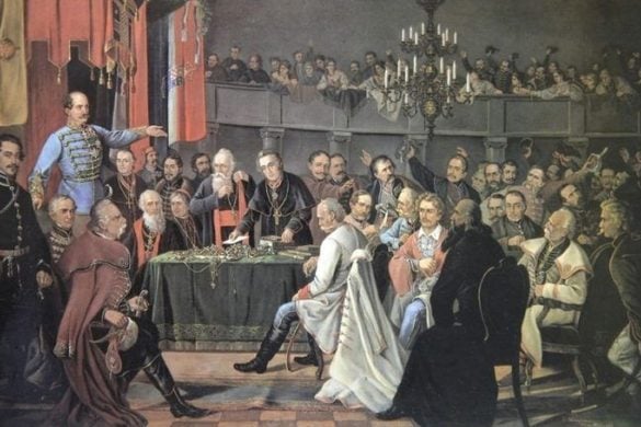 Ivan Kukuljević Sakcinski drži prvi zastupnički govor na hrvatskom jeziku u Saboru 1843. godine.