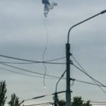 Ruski dron oboren iznad Kijeva tijekom masovnog napada Rusije na Ukrajinu, 28. rujna 2025.