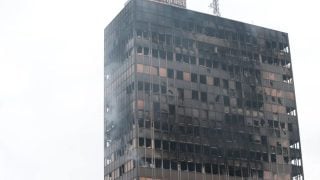 Zagreb, Vjesnikov neboder 19.11.2025. nakon noćnog požara