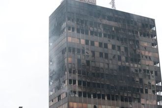 Zagreb, Vjesnikov neboder 19.11.2025. nakon noćnog požara