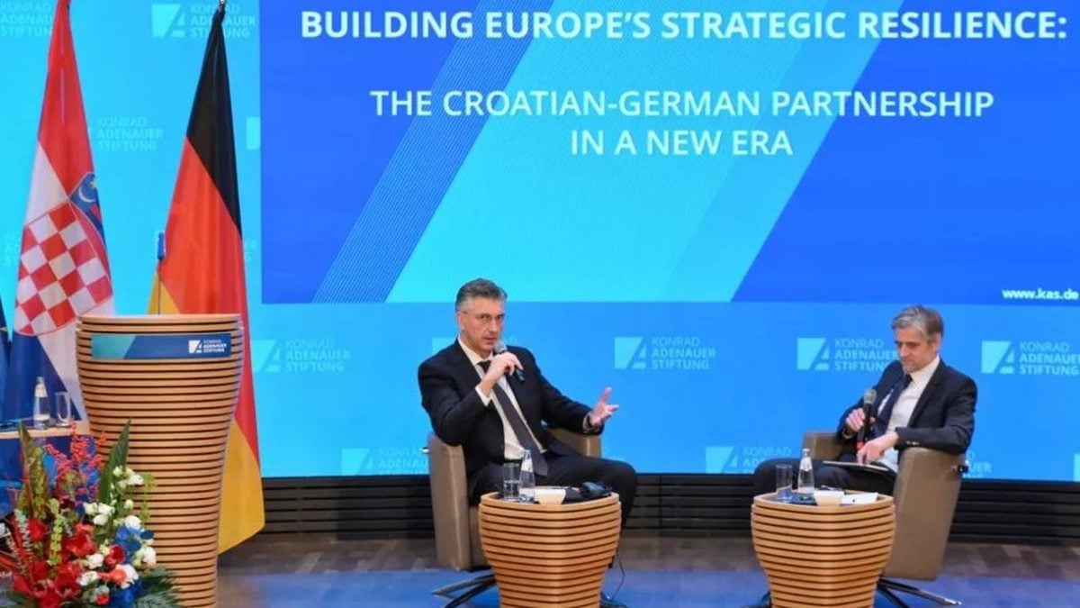 Berlin, 9. prosinca 2025 – Predavanje premijera Andreja Plenkovića u Zakladi Konrad Adenauer.