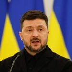 Ukrajinski predsjednik Volodimir Zelenskij govori na zajedničkoj konferenciji za medije s predsjednicima Litve i Poljske u Vilniusu, 25. siječnja 2026.