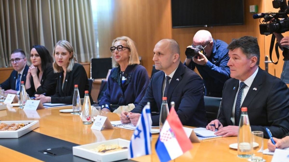 Ivan AnuÅ”iÄ i Israel Katz tijekom službenog sastanka u Tel Avivu 23. veljaÄe 2026.