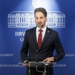 Marin Miletić na konferenciji za medije u Zagrebu o zaštiti građana od nezakonitih kamata, 27. veljače 2026. godine.