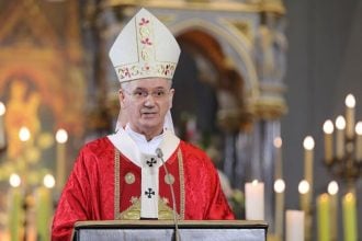 Nadbiskup zagrebački Dražen Kutleša predvodi euharistijsko slavlje u zagrebačkoj katedrali povodom blagdana bl. Alojzija Stepinca, Zagreb, 10. veljače 2026.