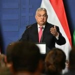 Viktor Orban govori na godišnjoj konferenciji za medije u samostanu Karmelita u Budimpešti, sjedištu mađarske vlade.