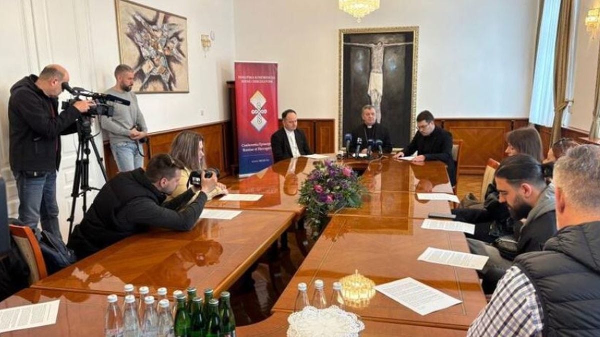 Tiskovna konferencija nakon 95. redovitog zasjedanja Biskupske konferencije BiH u Biskupskom ordinarijatu u Mostaru