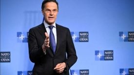 Glavni tajnik NATO-a Mark Rutte govori na konferenciji za novinare u sjedištu NATO-a u Bruxellesu.