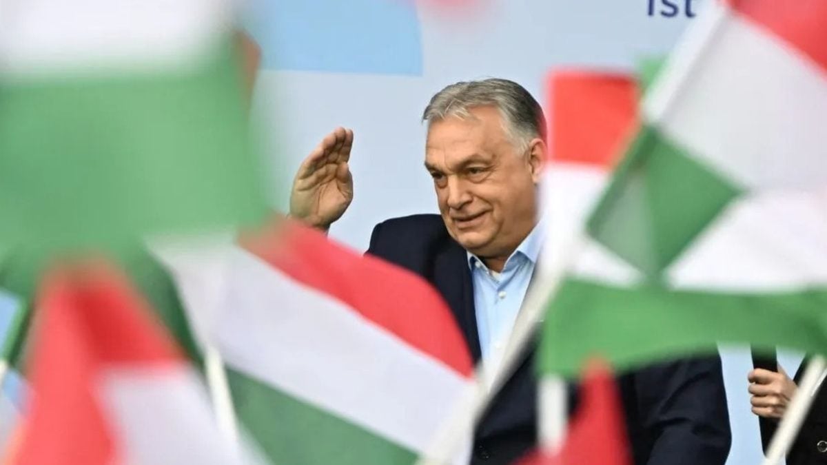 Viktor Orban govori na predizbornom skupu u Budimpešti uoči izbora u Mađarskoj.