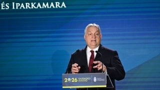 Mađarski premijer Viktor Orban govori na događaju „Otvaranje gospodarske godine” u Puskás Areni u Budimpešti.