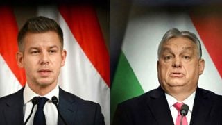 Viktor Orbán i Péter Magyar na arhivskim fotografijama uoči suparničkih marševa u Budimpešti
