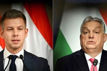 Viktor Orbán i Péter Magyar na arhivskim fotografijama uoči suparničkih marševa u Budimpešti