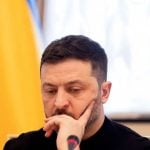 Ukrajinski predsjednik Volodimir Zelenski tijekom brifinga nakon sastanka s vladom u Kijevu.