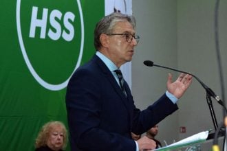 Darko Vuletić na Glavnoj izbornoj skupštini HSS-a u Jastrebarskom 20. prosinca 2025.