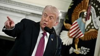 Donald Trump govori tijekom događaja NCAA Collegiate National Champions Day u Bijeloj kući u Washingtonu 21. travnja 2026.