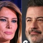 Melania Trump i Jimmy Kimmel na kombiniranoj fotografiji nakon javne polemike zbog njegove šale.