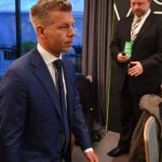 Peter Magyar dolazi dati izjavu u Budimpešti tijekom parlamentarnih izbora u Mađarskoj.