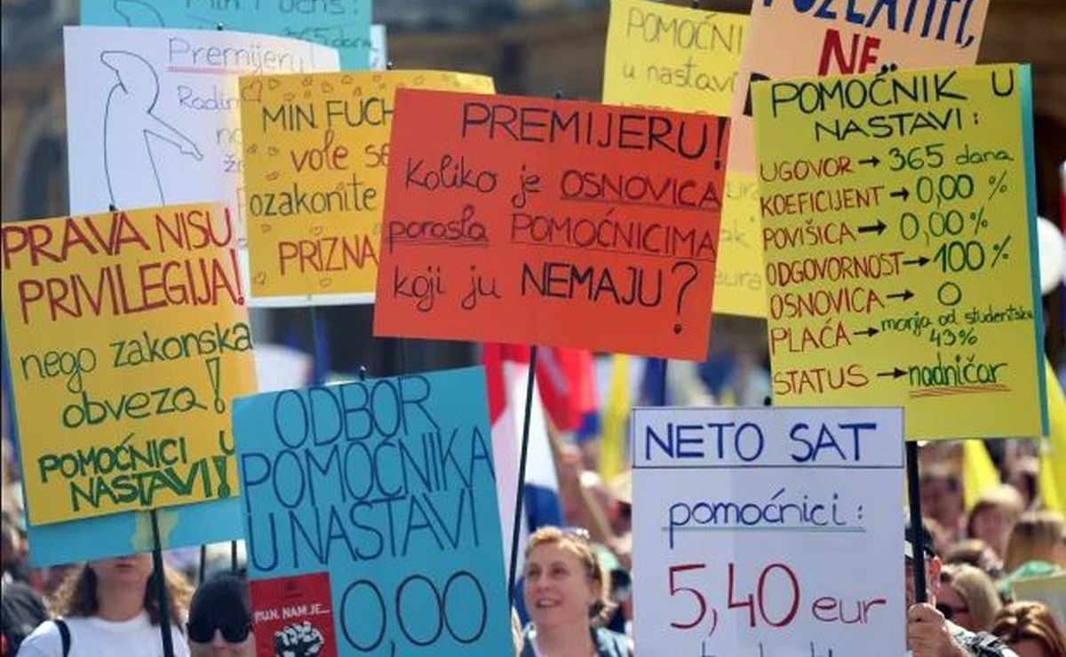 Počeo sindikalni prosvjed ‘Hrvatska zajedno za veće plaće i mirovine’