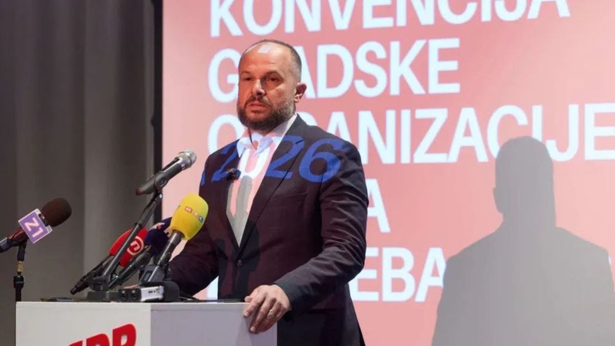 Održana je izborna konvencija SDP-a Grada Zagreba. Na fotografiji Siniša Hajdaš Dončić.